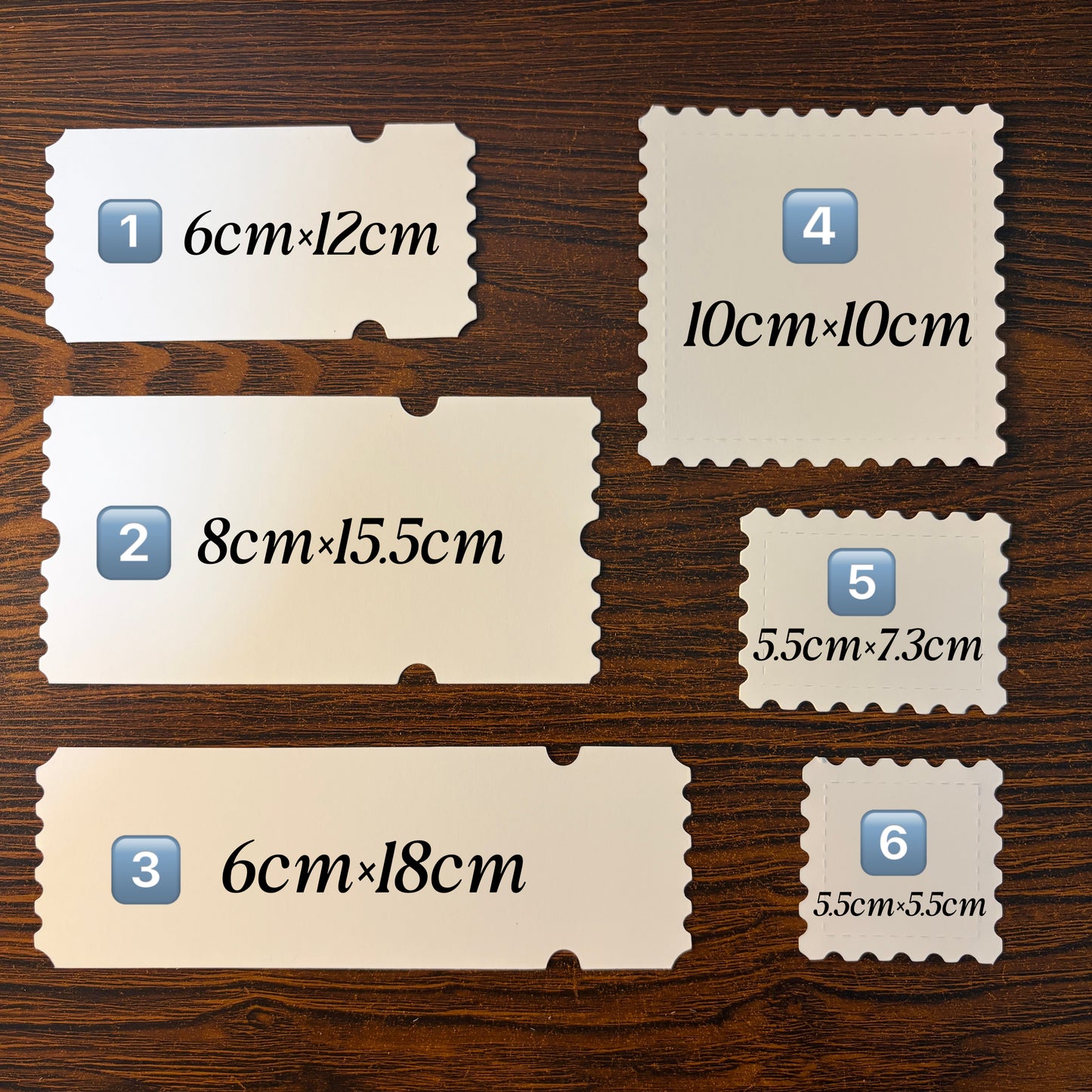 Ticket & Stamp Cards Marker Paper Cards for DIY Scrapbooking 50pcs per bag