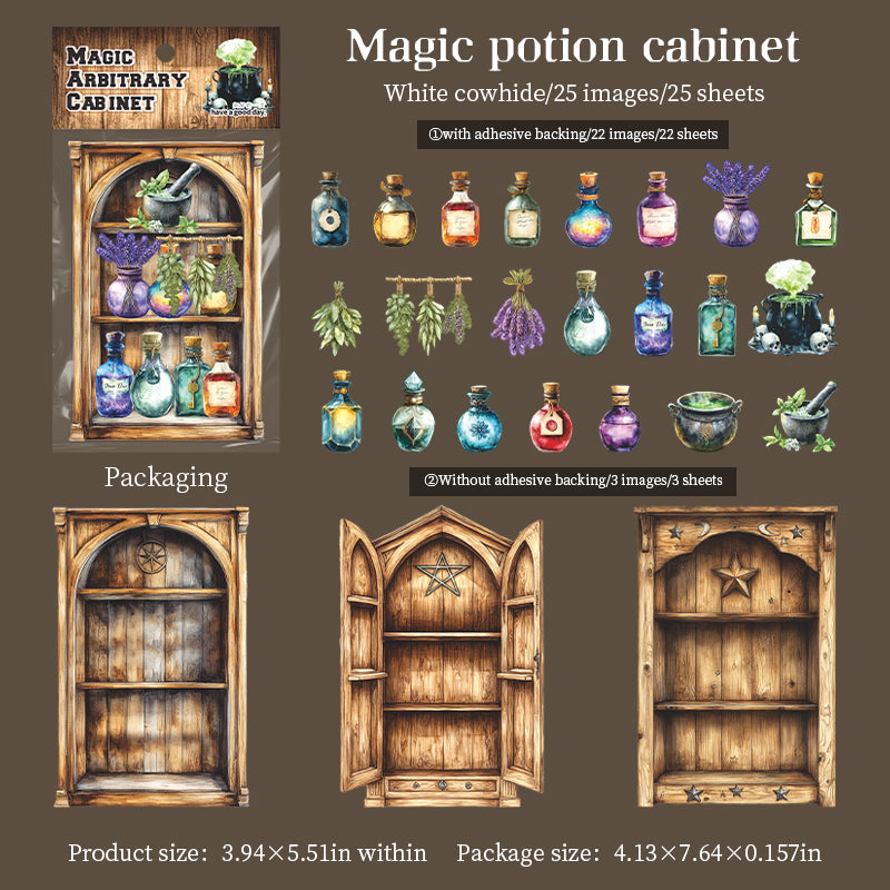 "Magic Arbitrary Cabinet" Card Stickers 25 Sheets