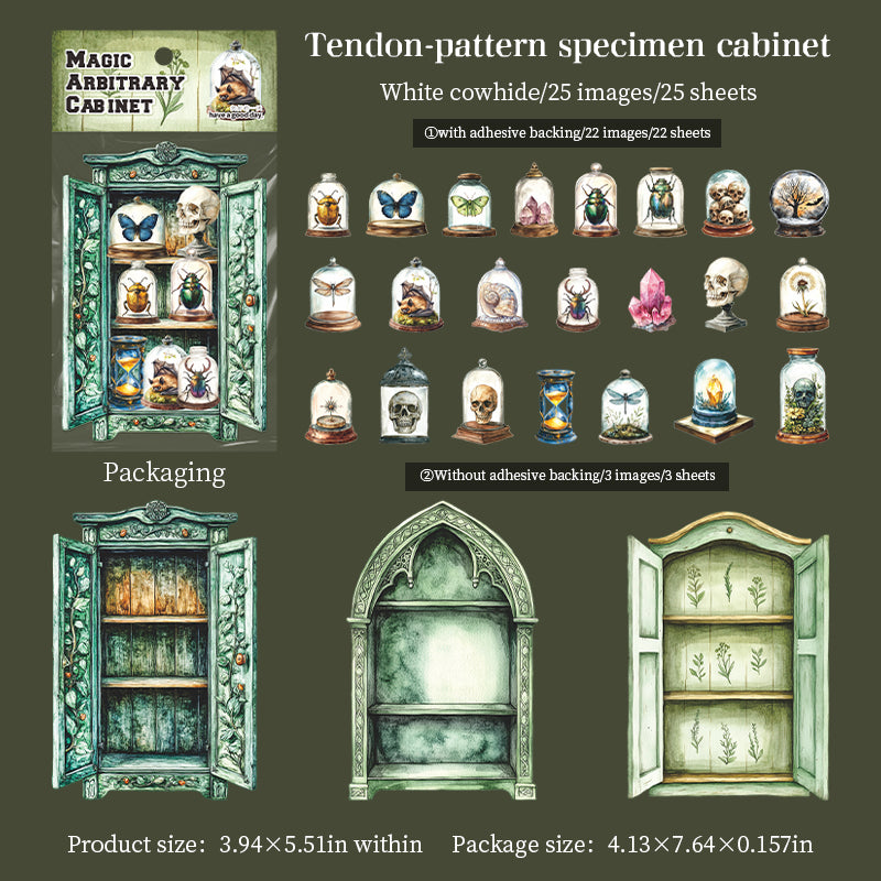 "Magic Arbitrary Cabinet" Card Stickers 25 Sheets