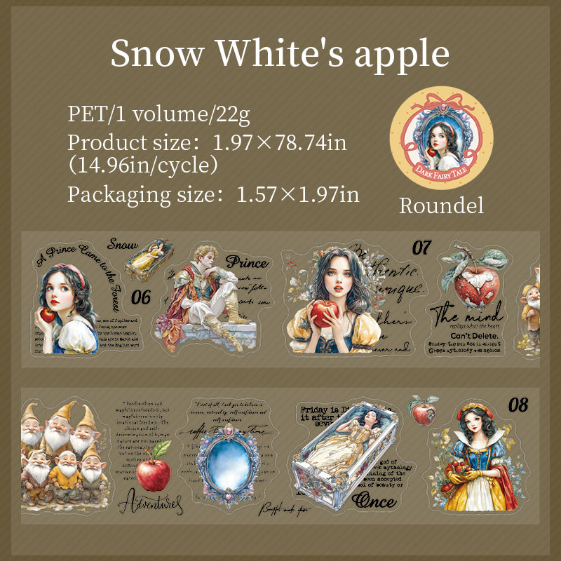 Dark Fairy Tale Pre-cut PET Tapes Princess Story Tales