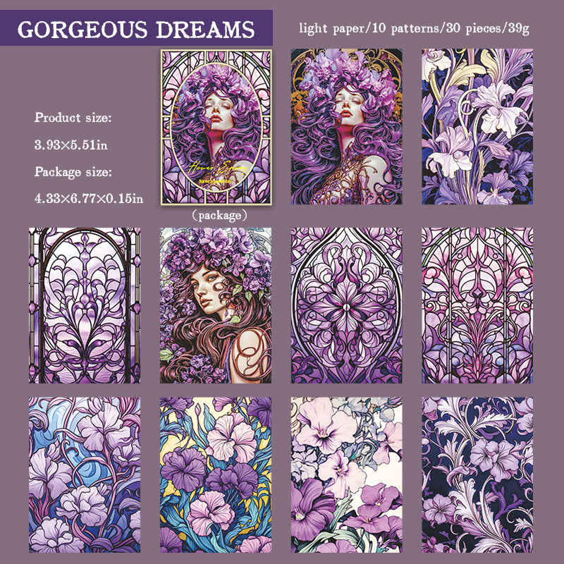 "The Envoy of Fairy" 30 Sheets of Scrapbooking Papers