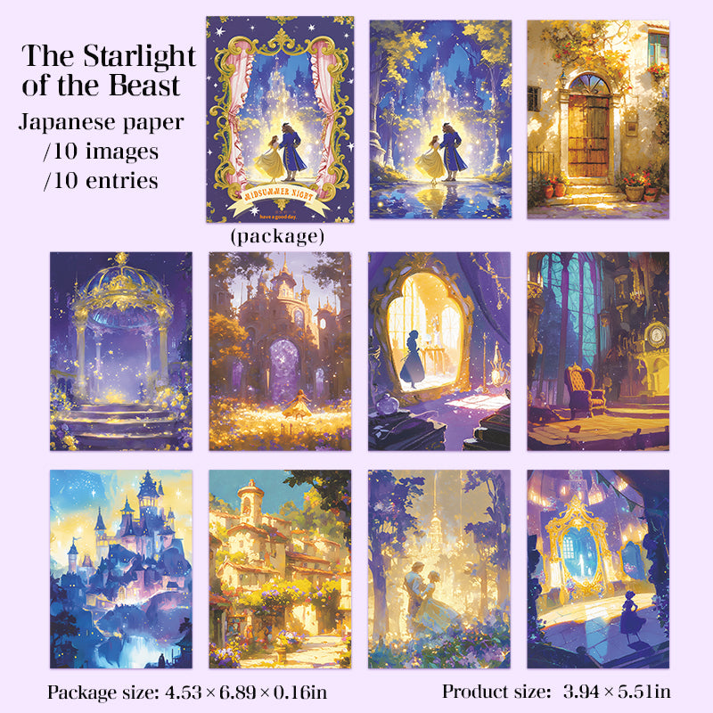 "Beauty Dream" 10pcs Fairytale Washi Background Stickers