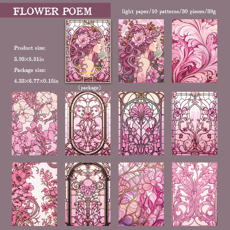 "The Envoy of Fairy" 30 Sheets of Scrapbooking Papers