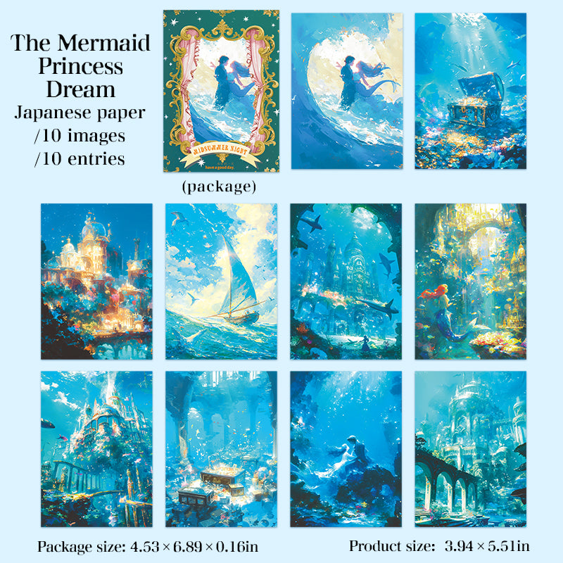 "Beauty Dream" 10pcs Fairytale Washi Background Stickers