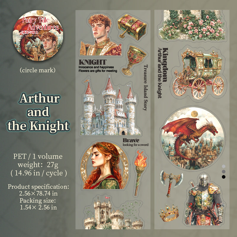 A Fairy Tale Adventure PET Tape 2 Meter Pre-cut Sticker Rolls