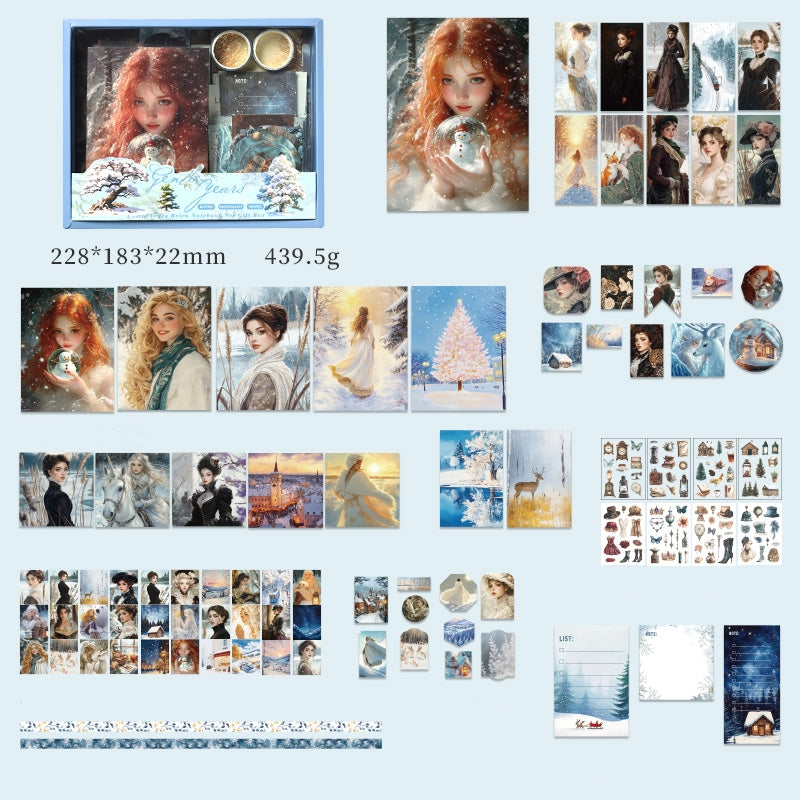 "Poetic Years" Scrapbooking Kits for Starters 124pcs Different Supplies