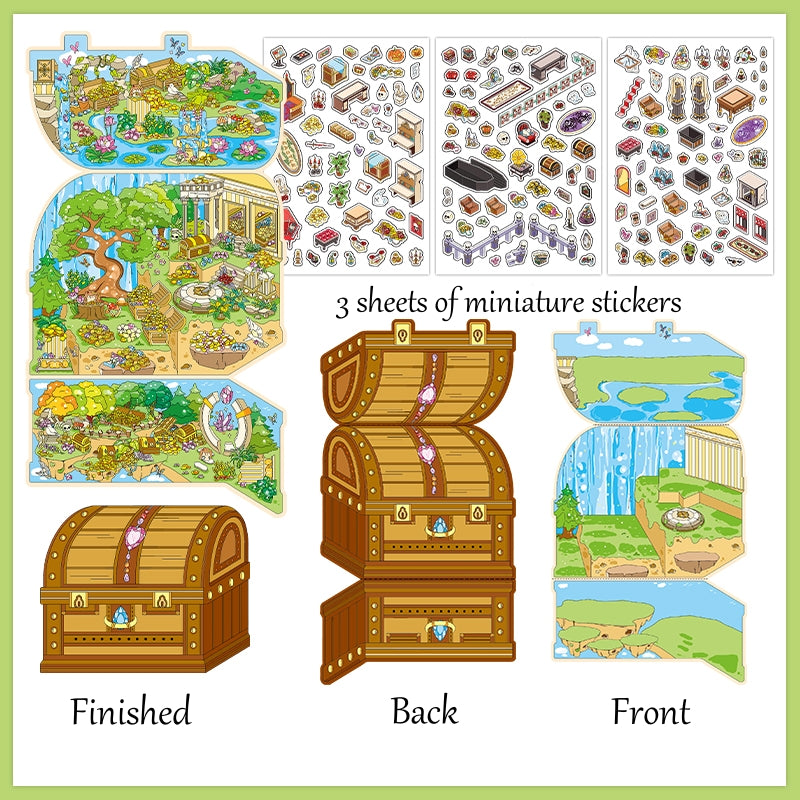 3D Miniature Scene Play Stickers Pirate Themed Stickers