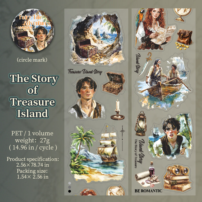 A Fairy Tale Adventure PET Tape 2 Meter Pre-cut Sticker Rolls