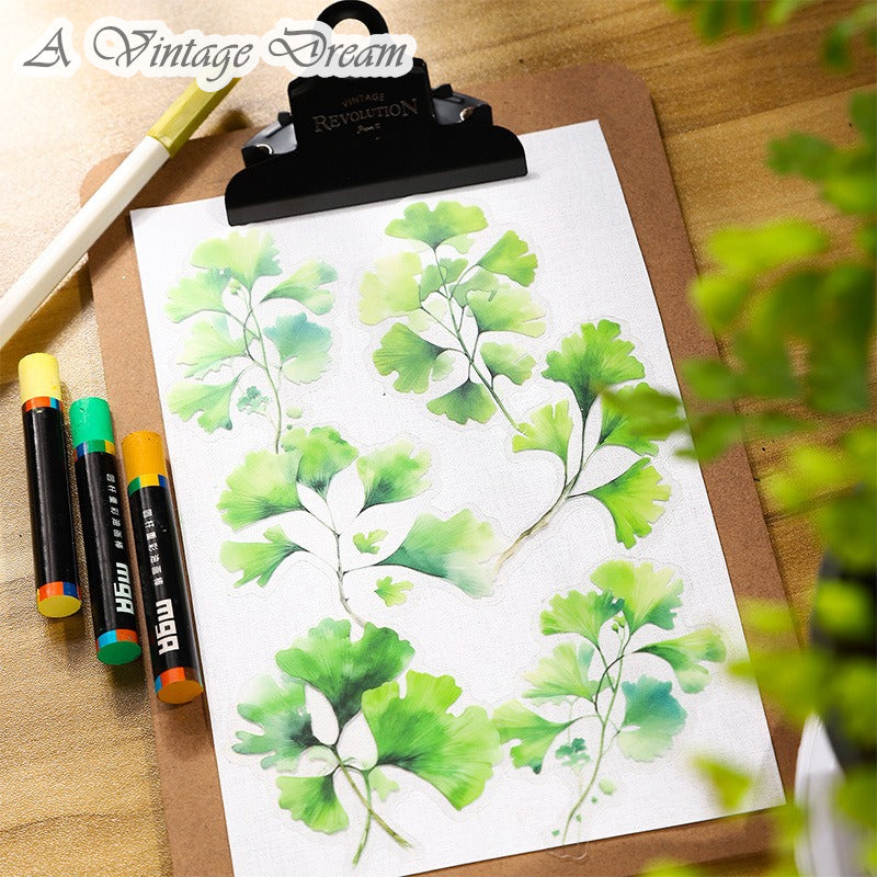 "Leafage" 20pcs Leaf Stickers Large Sized Stickers for Scrapbooking and Decorating