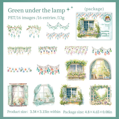"Lights and Windows" 16pcs PET Stickers