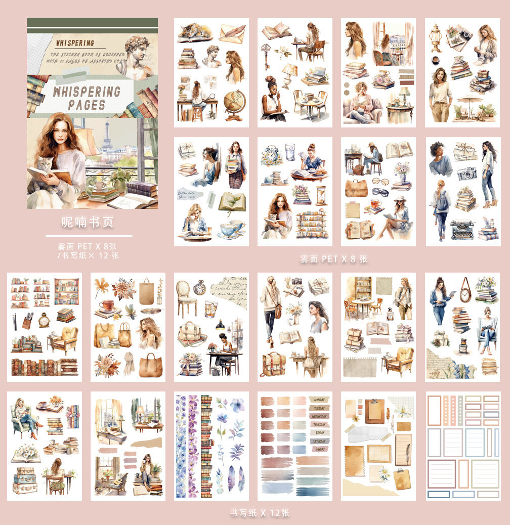 (Aug.25th) 20 sheets of Sticker Books for decorating and scrapbooking