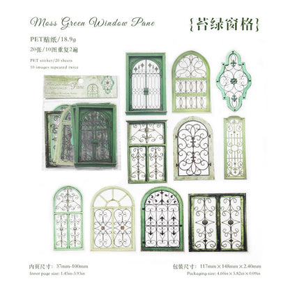 Rusty Window 20pcs Large Sized PET Window Stickers