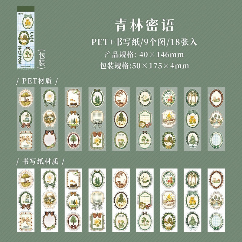 Lace Chiffon Sticker Books Cute Stickers Pre-cut