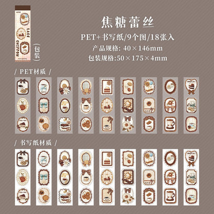 Lace Chiffon Sticker Books Cute Stickers Pre-cut
