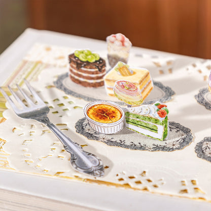 "The Glutton Moment" 20 Sheets of Cute Foodie Stickers Mini Sticker Books