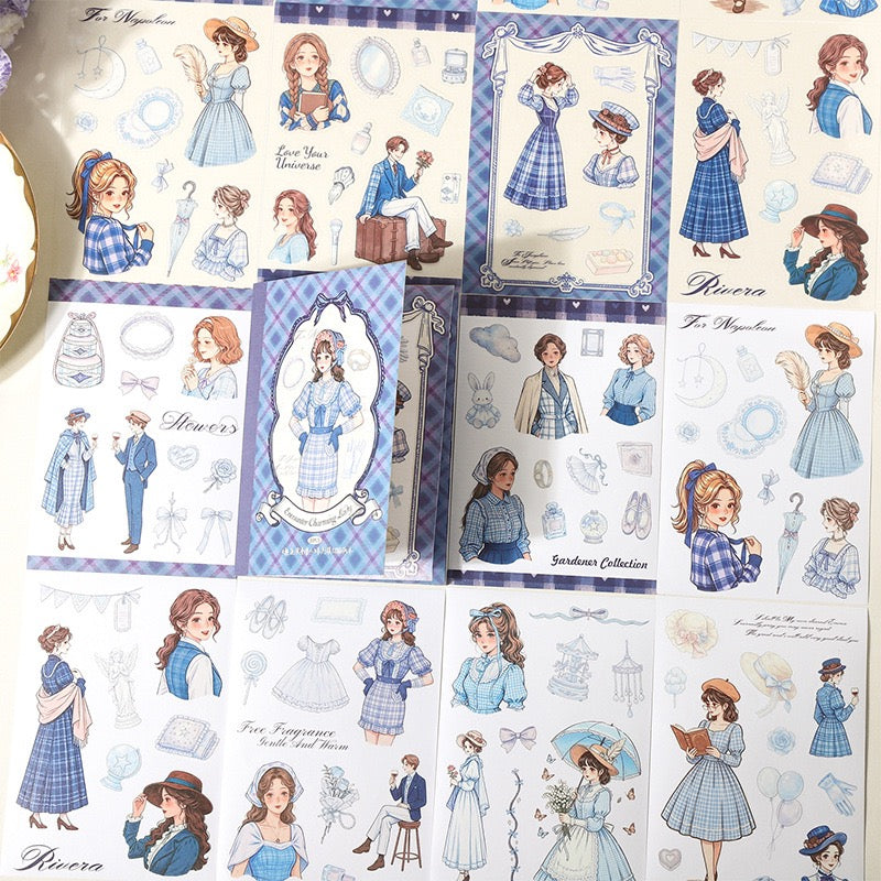 Encounter Charming Lady Sticker Books Pre-cut Washi and PET Stickers