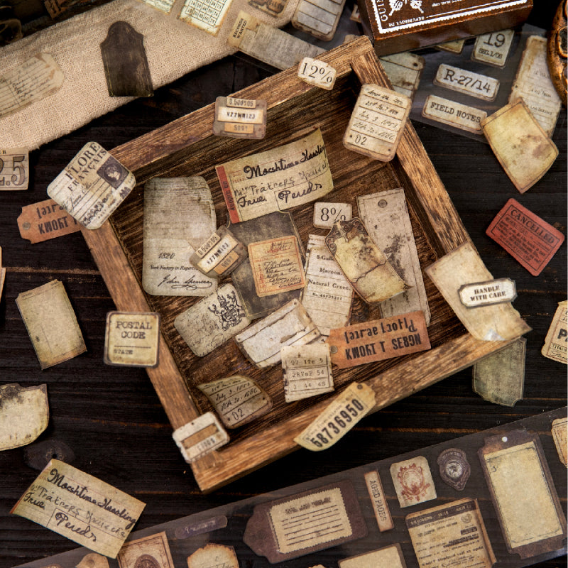 "Vintage Labels" Pre-cut Washi Tapes for Scrapbooking