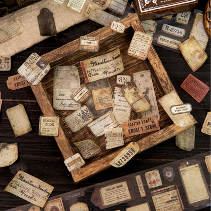 "Vintage Labels" Pre-cut Washi Tapes for Scrapbooking