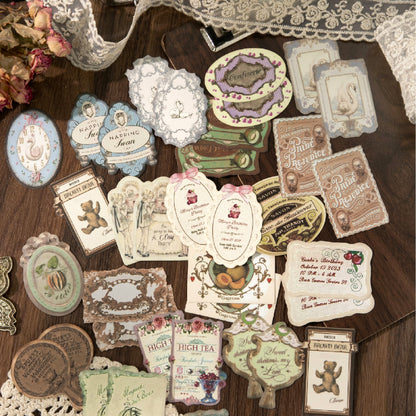 Rococo Vibe Journal Supplies Pack with 100pcs papers and Stickers in