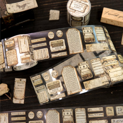 "Vintage Labels" Pre-cut Washi Tapes for Scrapbooking