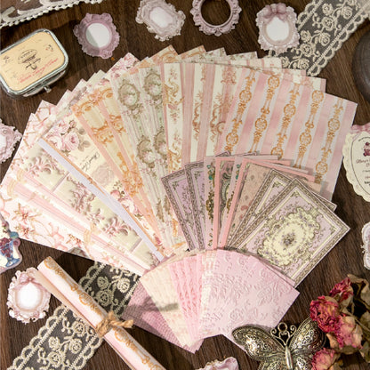 Rococo Vibe Journal Supplies Pack with 100pcs papers and Stickers in