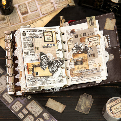 "Vintage Labels" Pre-cut Washi Tapes for Scrapbooking