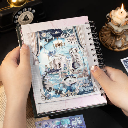 Whimsical Artistic Sticker Books 27 Sheets Dark Romantic Ephemera Journal Stickers