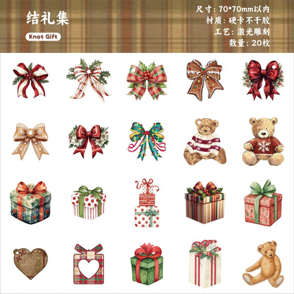 Winterthology 20pcs Medium Sized Christmas Cardboard Stickers
