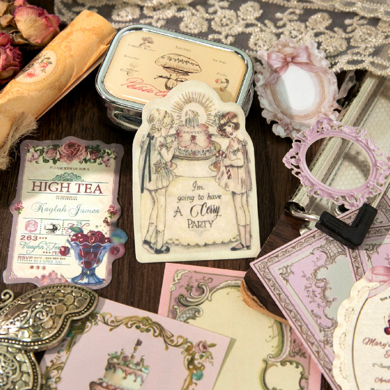 Rococo Vibe Journal Supplies Pack with 100pcs papers and Stickers in