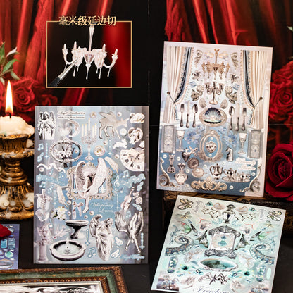 Whimsical Artistic Sticker Books 27 Sheets Dark Romantic Ephemera Journal Stickers