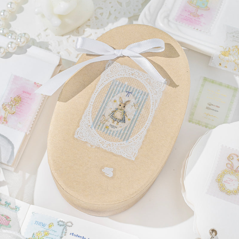 Cute Rococo Style Gold Foil Stamp Vellum Tape Pre-cut Cute Vellum Tape