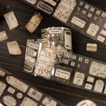 "Vintage Labels" Pre-cut Washi Tapes for Scrapbooking