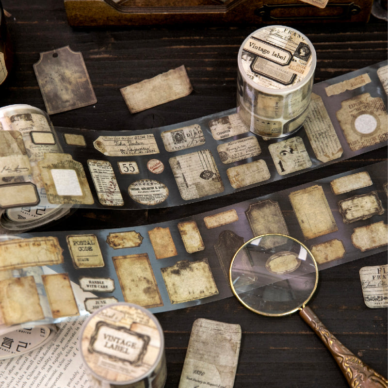 "Vintage Labels" Pre-cut Washi Tapes for Scrapbooking