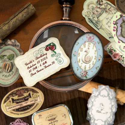 Rococo Vibe Journal Supplies Pack with 100pcs papers and Stickers in
