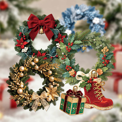 Christmas Wreath 10pcs Paper Stickers