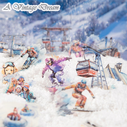 “The Fun of Winter” 25pcs PET Stickers no repeat