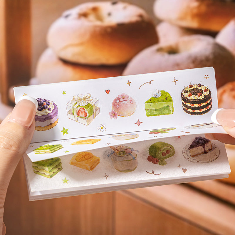 "The Glutton Moment" 20 Sheets of Cute Foodie Stickers Mini Sticker Books