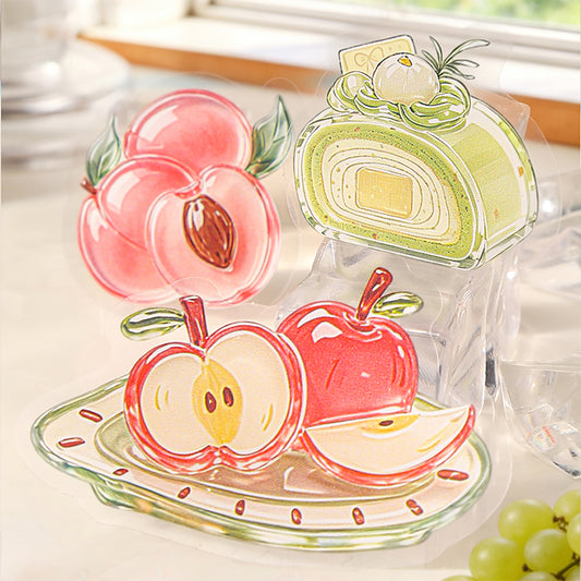 Glint & Gleam Clear PET Stickers 30pcs Cute Cottagecore Ephemera for Scrapbooking Planner Card Making DIY Crafts