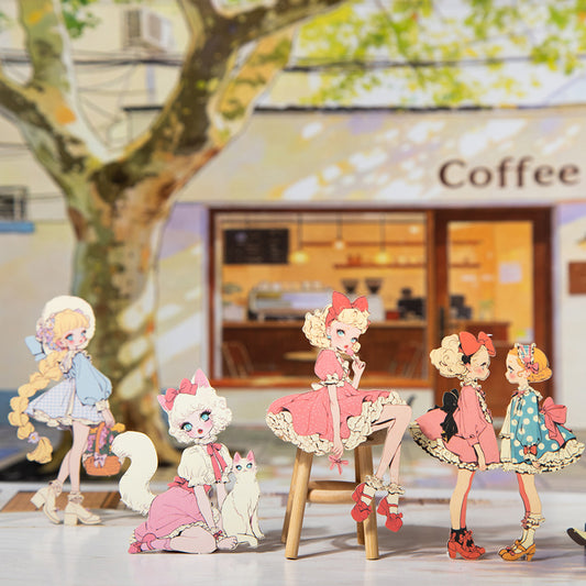 "Chestnut's Outfit" 15pcs Cute Dolls PET Stickers