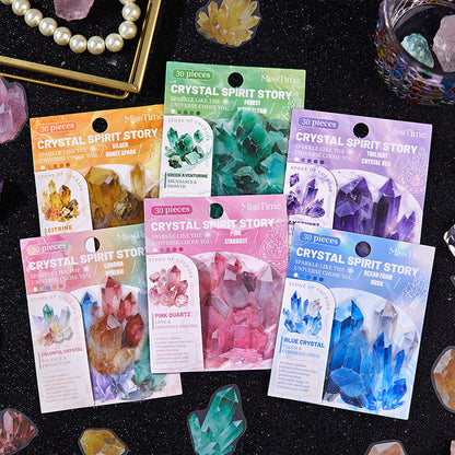 "Crystal Spirit" 30pcs Frosted PET Stickers