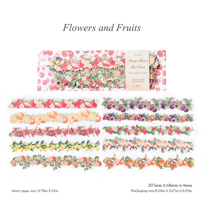"Mountain Wild Flowers" 20pcs Long Strip Stickers