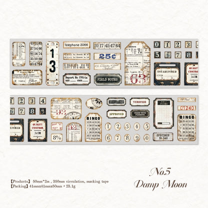 "Vintage Labels" Pre-cut Washi Tapes for Scrapbooking