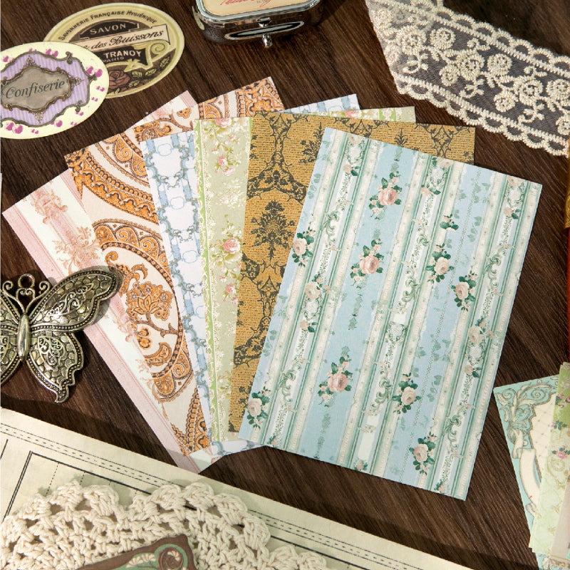 Rococo Vibe Journal Supplies Pack with 100pcs papers and Stickers in