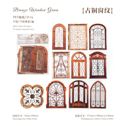 Rusty Window 20pcs Large Sized PET Window Stickers