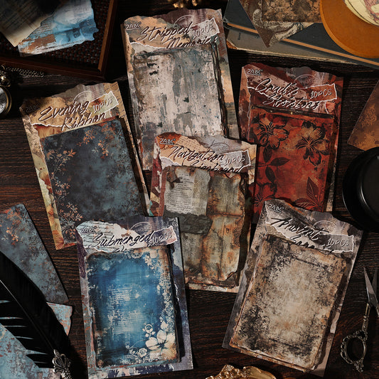 "Rust Seal" 10pcs Vintage Background Stickers