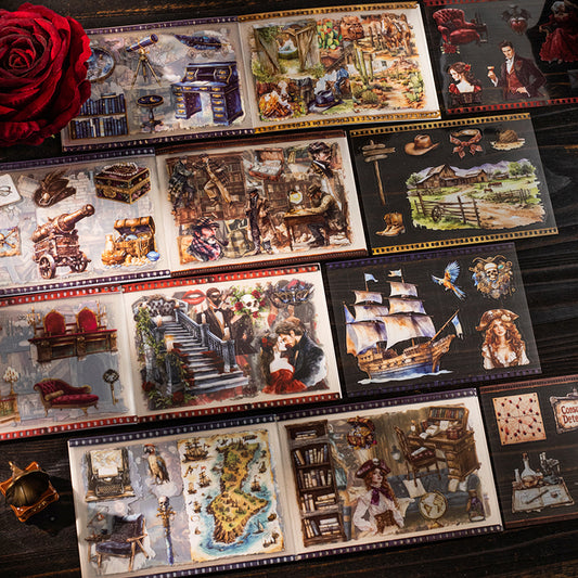 "European Theater" Sticker Books Pre-cut PET Sticker Books 20 Sheets in