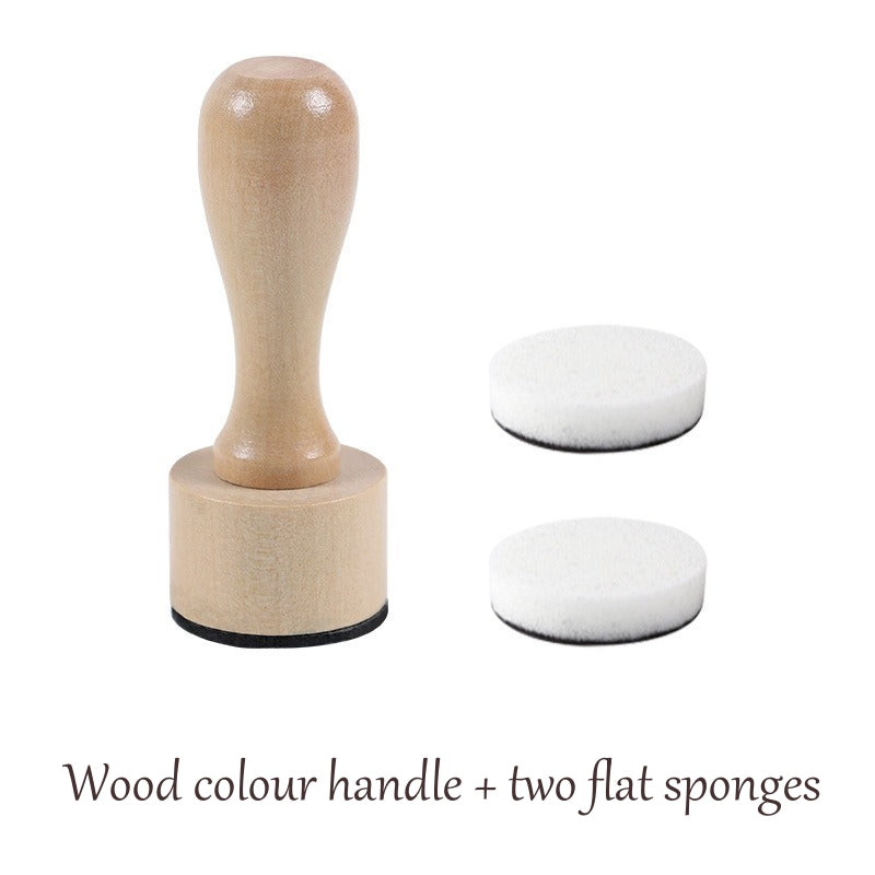 (6.Sept) Sponge Brush with Wooden Handle for Scrapbooking and DIY Art