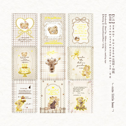 Cute Rococo Style Gold Foil Stamp Vellum Tape Pre-cut Cute Vellum Tape