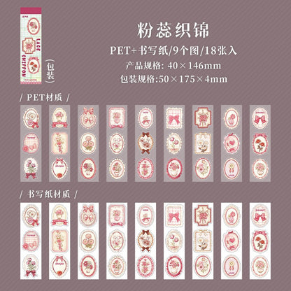 Lace Chiffon Sticker Books Cute Stickers Pre-cut