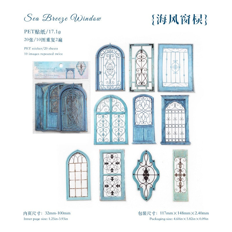 Rusty Window 20pcs Large Sized PET Window Stickers